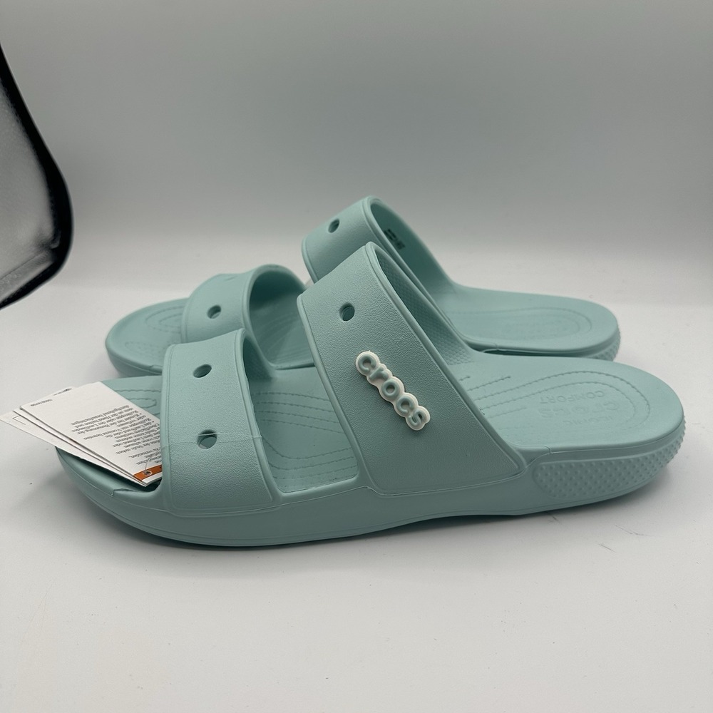 Crocs Classic Sandals Mens Sz 13 Pure Water Blue Slip On Slides 206761-4SS NWT - Picture 6 of 9